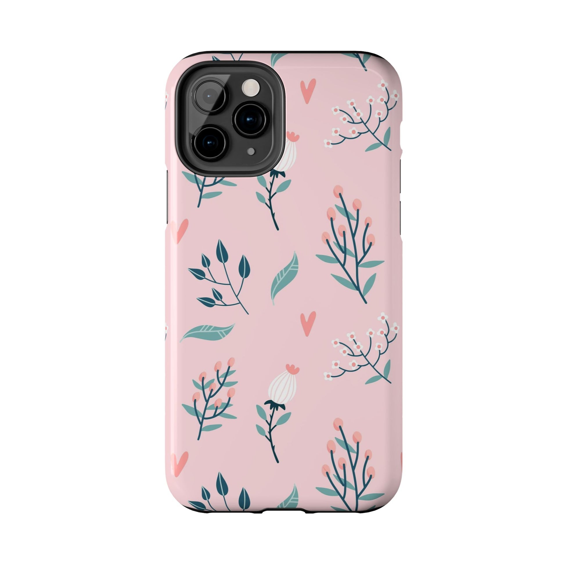 Floral seamless pattern. Garden flowers branches Tough Phone Cases