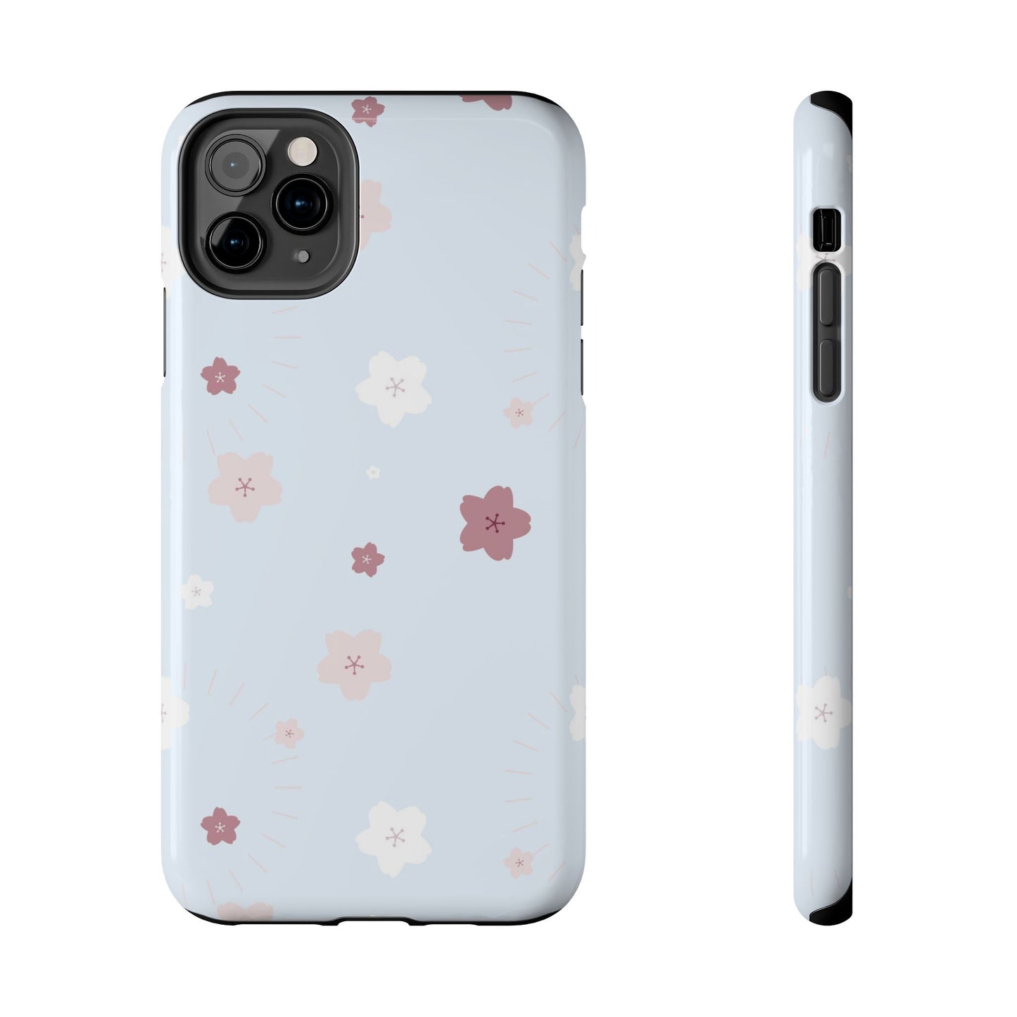 seamless cute lovely pink and white cherry blossom Tough Phone Cases iPhone 11 Pro Max