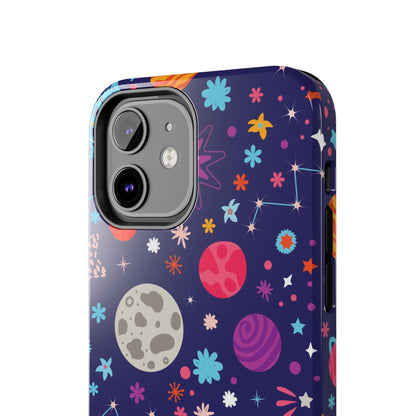 Seamless pattern with colorful space with planets Tough Phone Cases