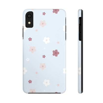 seamless cute lovely pink and white cherry blossom Tough Phone Cases iPhone XR