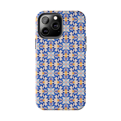 Floral Tile Pattern Tough Phone Cases