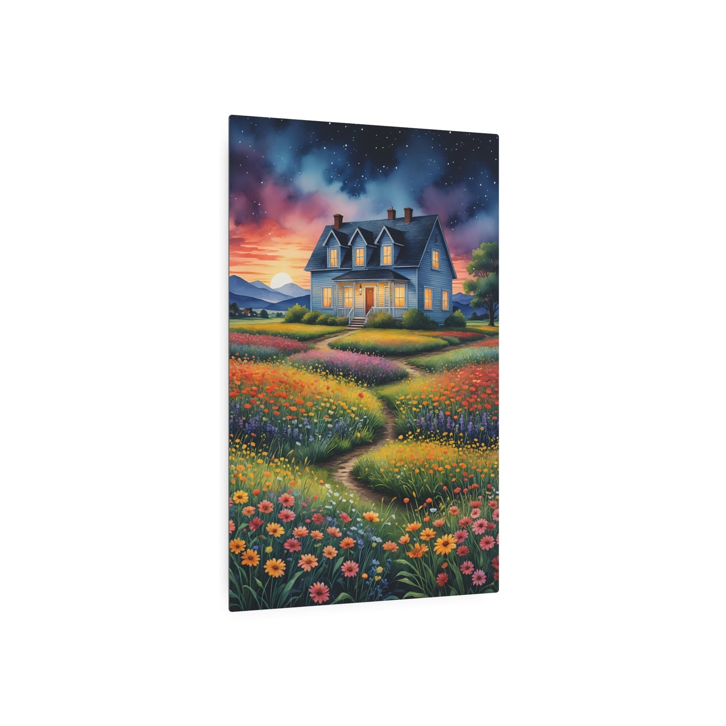 Moonlit Meadows Home Metal Art Sign