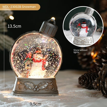 Christmas Holiday Decorations Luminous Simulation Flat Light LED Decoration Scene Layout Flame Light Home Decor WDL 23002B Snowman With Battery