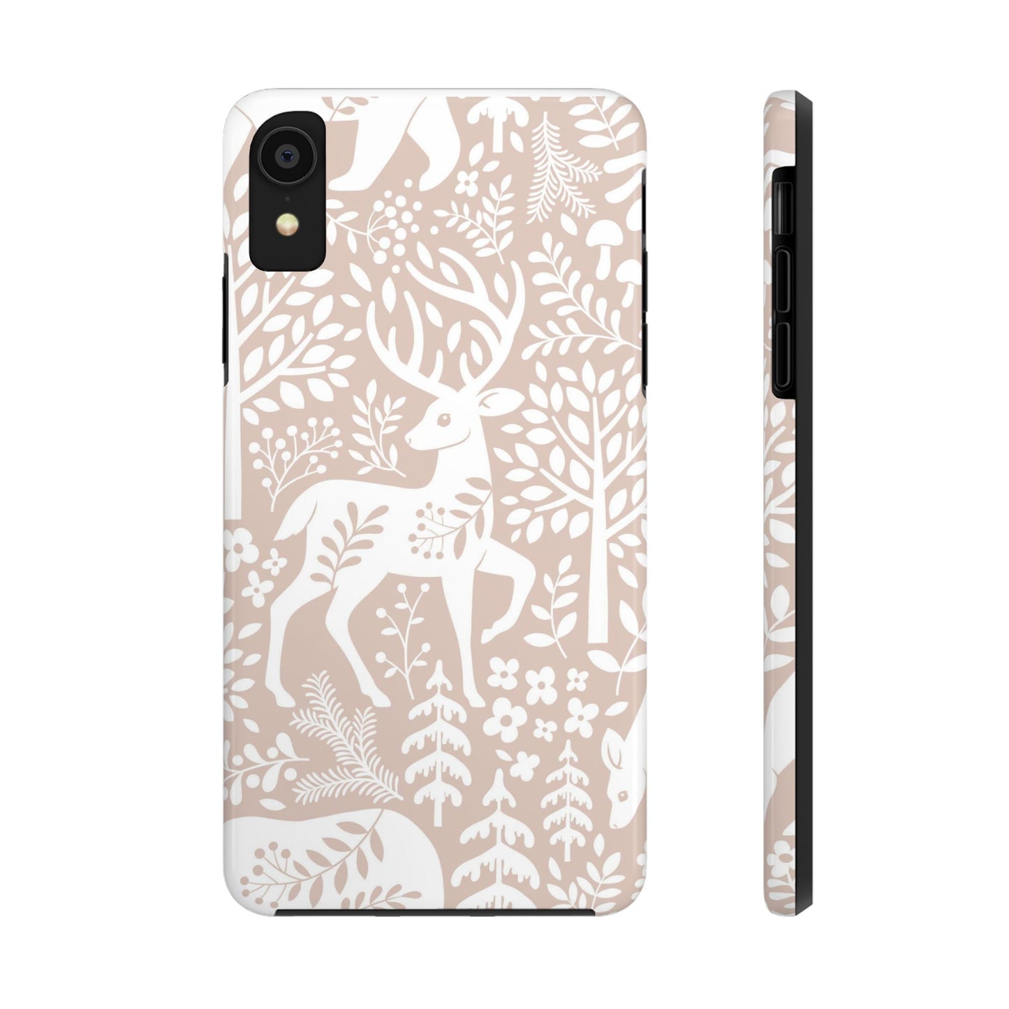 Seamless pattern with cute woodland animals Tough Phone Cases iPhone XR