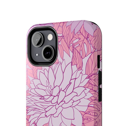 Marigold flowers and leaves Tough Phone Cases