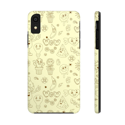 Retro seamless pattern with groovy elements Tough Phone Cases iPhone XR