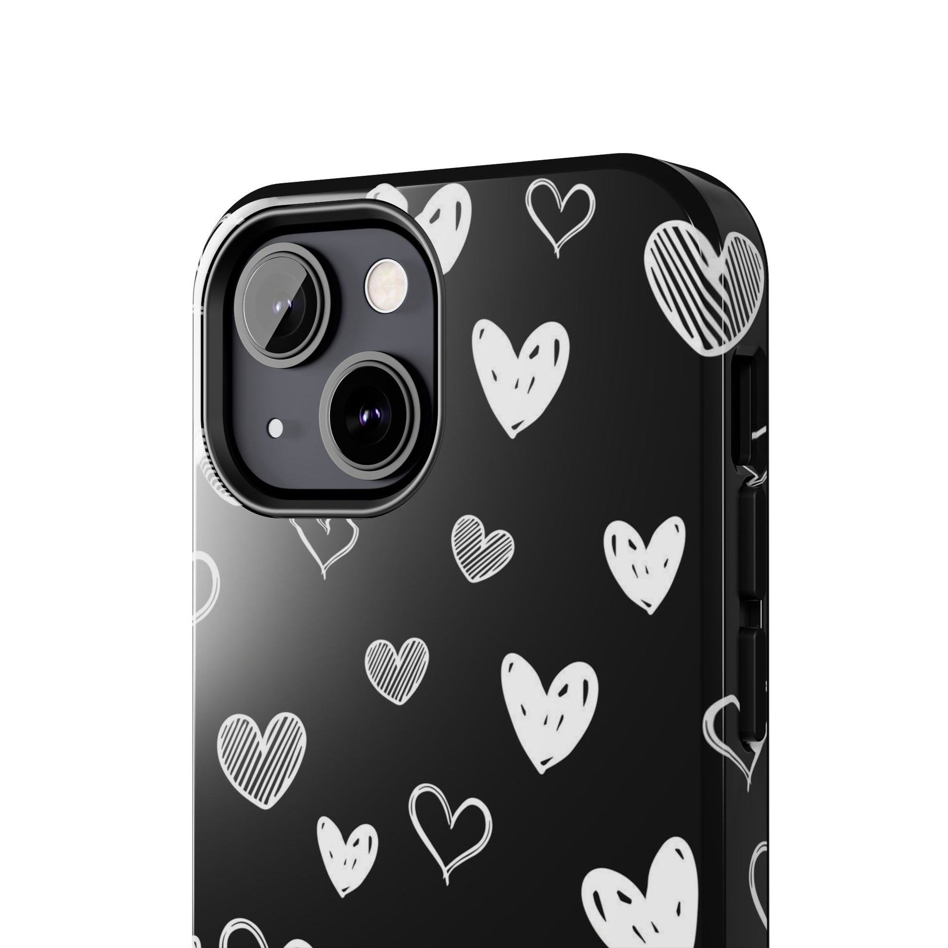 Heart doodles seamless pattern Tough Phone Cases