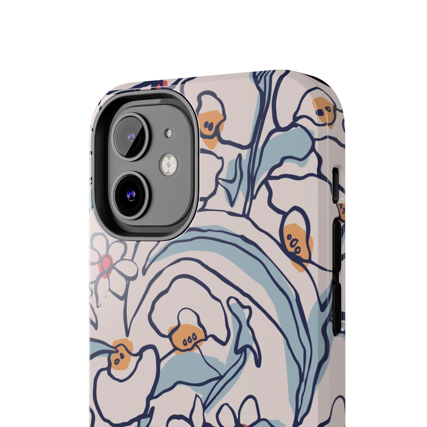 hand-drawn flower sketch Tough Phone Cases