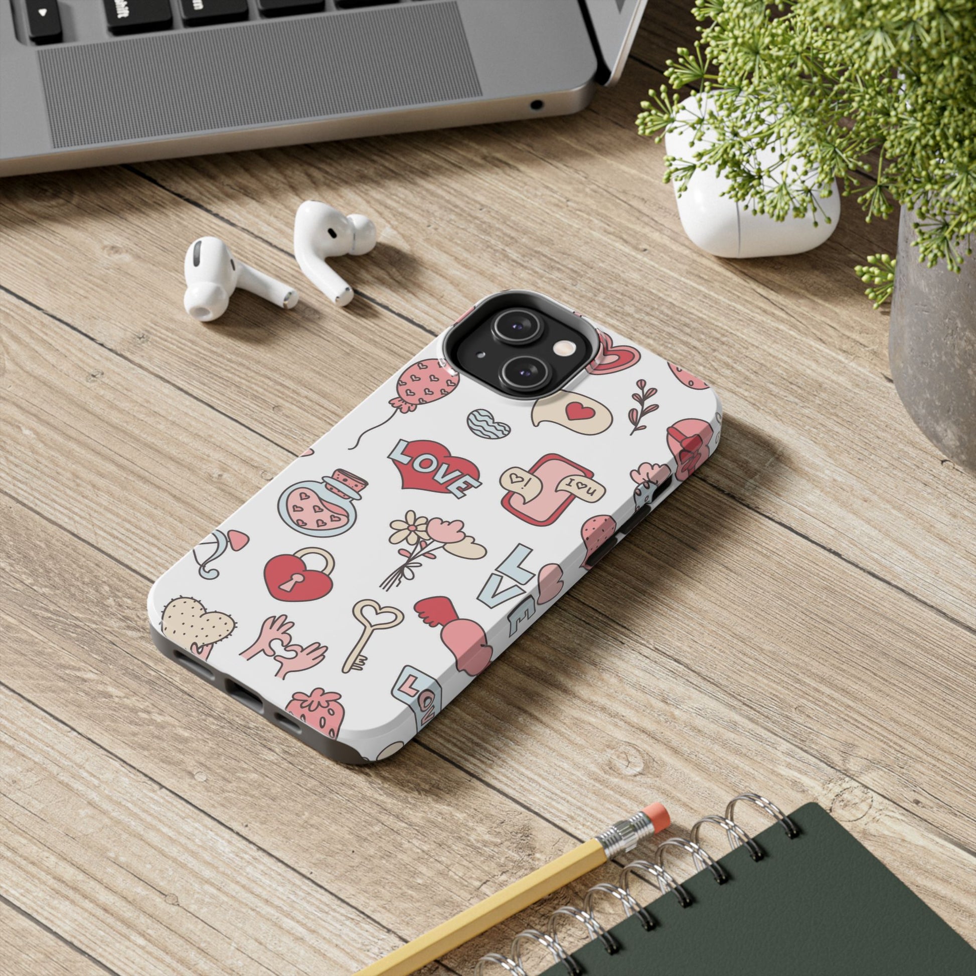 Romantic seamless pattern Tough Phone Cases