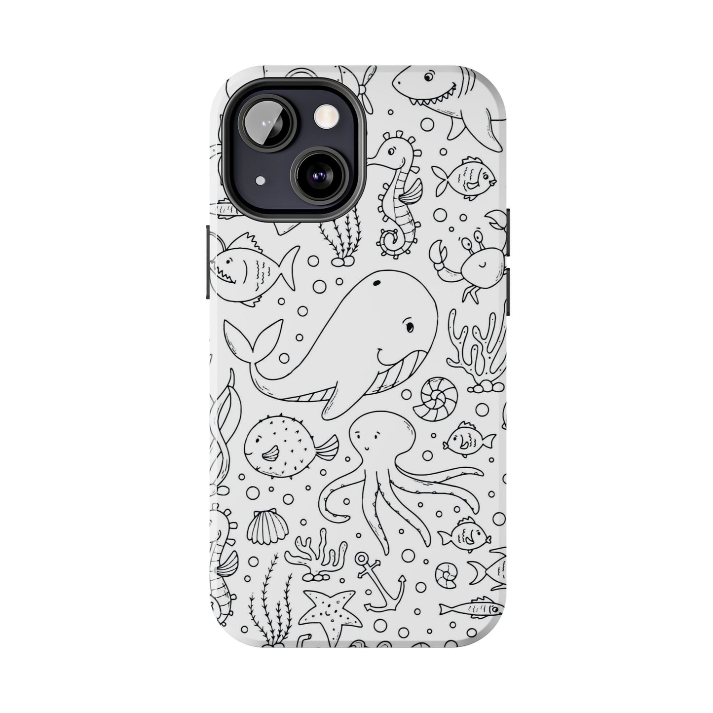 monochrome seamless pattern Tough Phone Cases