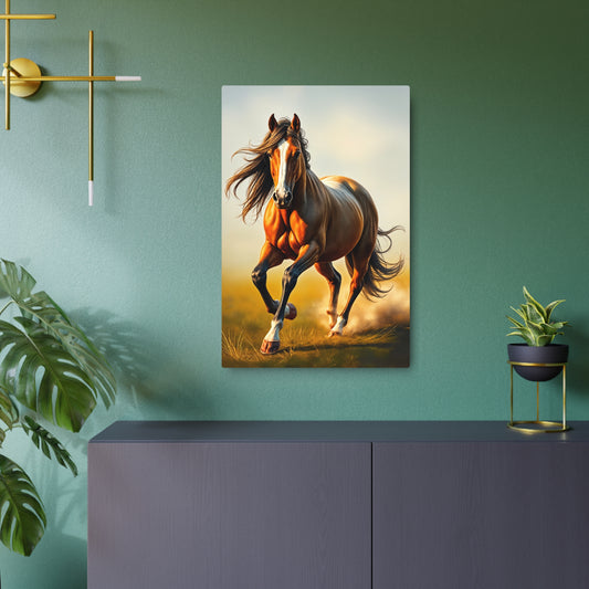 Stunning Galloping Horse Metal Sign | Perfect Horse Lover Gift & Home Decor 20″ x 30″ (Vertical) 0.12''