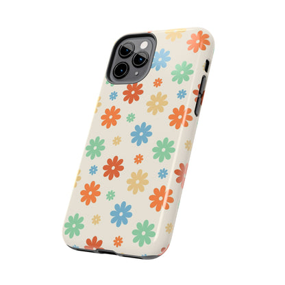 Retro groovy daisy seamless pattern Tough Phone Cases