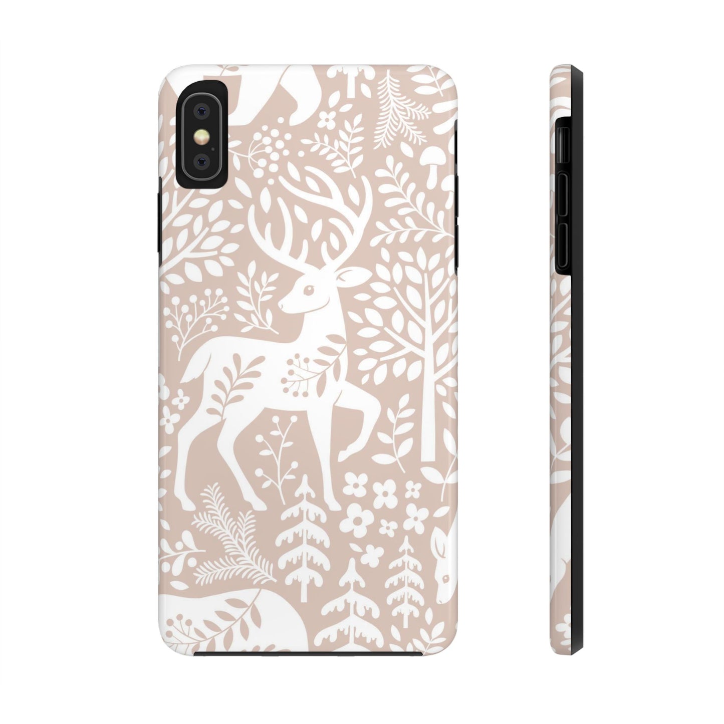 Seamless pattern with cute woodland animals Tough Phone Cases iPhone XS MAX