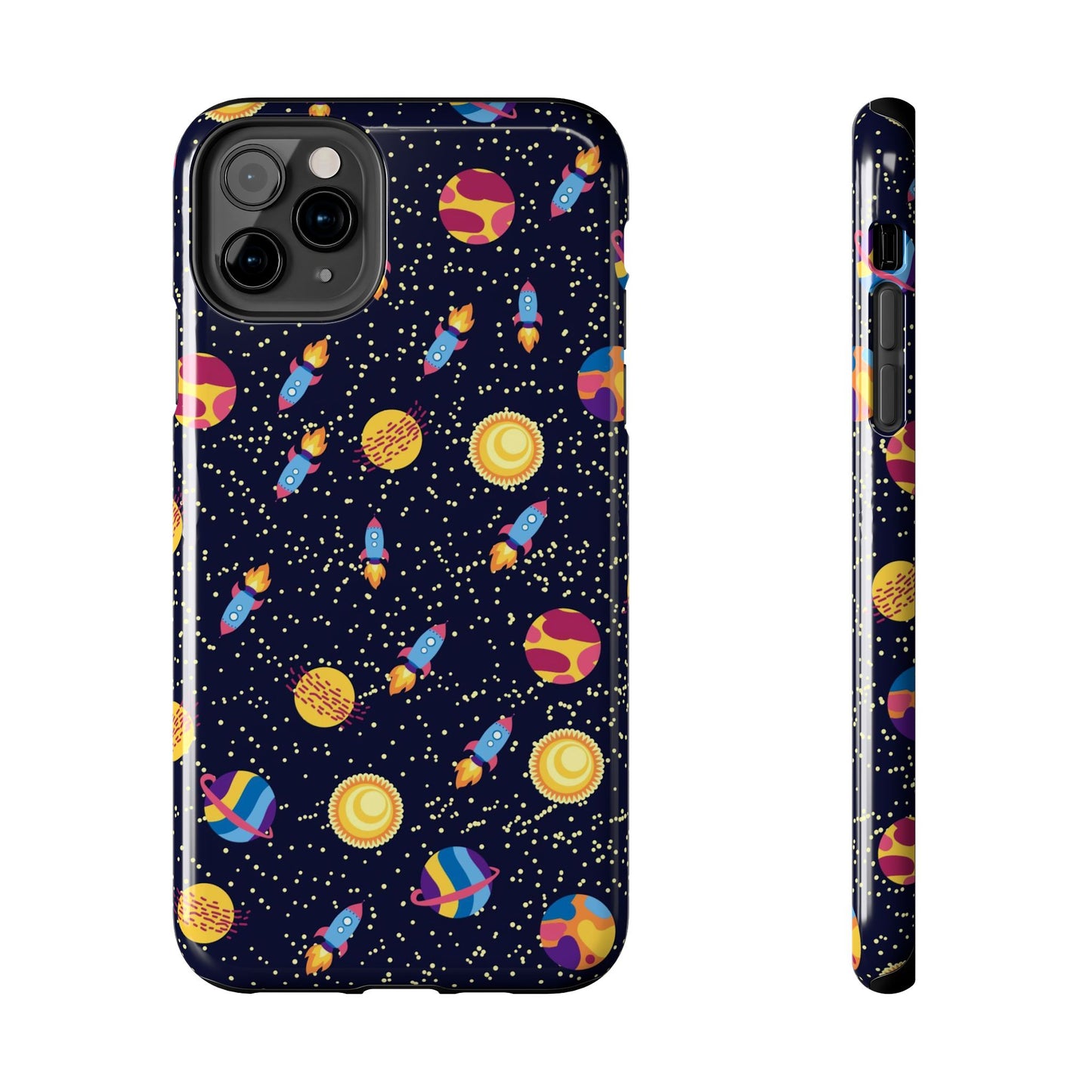 Seamless space pattern. Planets, rockets Tough Phone Cases iPhone 11 Pro Max