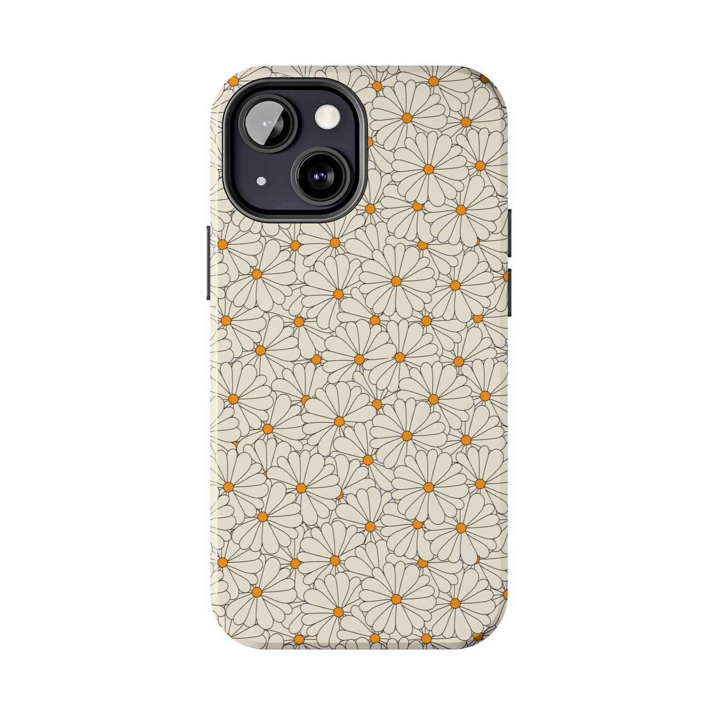 Seamless groovy daisy pattern Tough Phone Cases