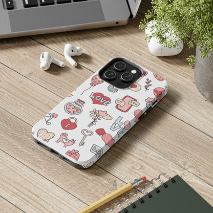 Romantic seamless pattern Tough Phone Cases