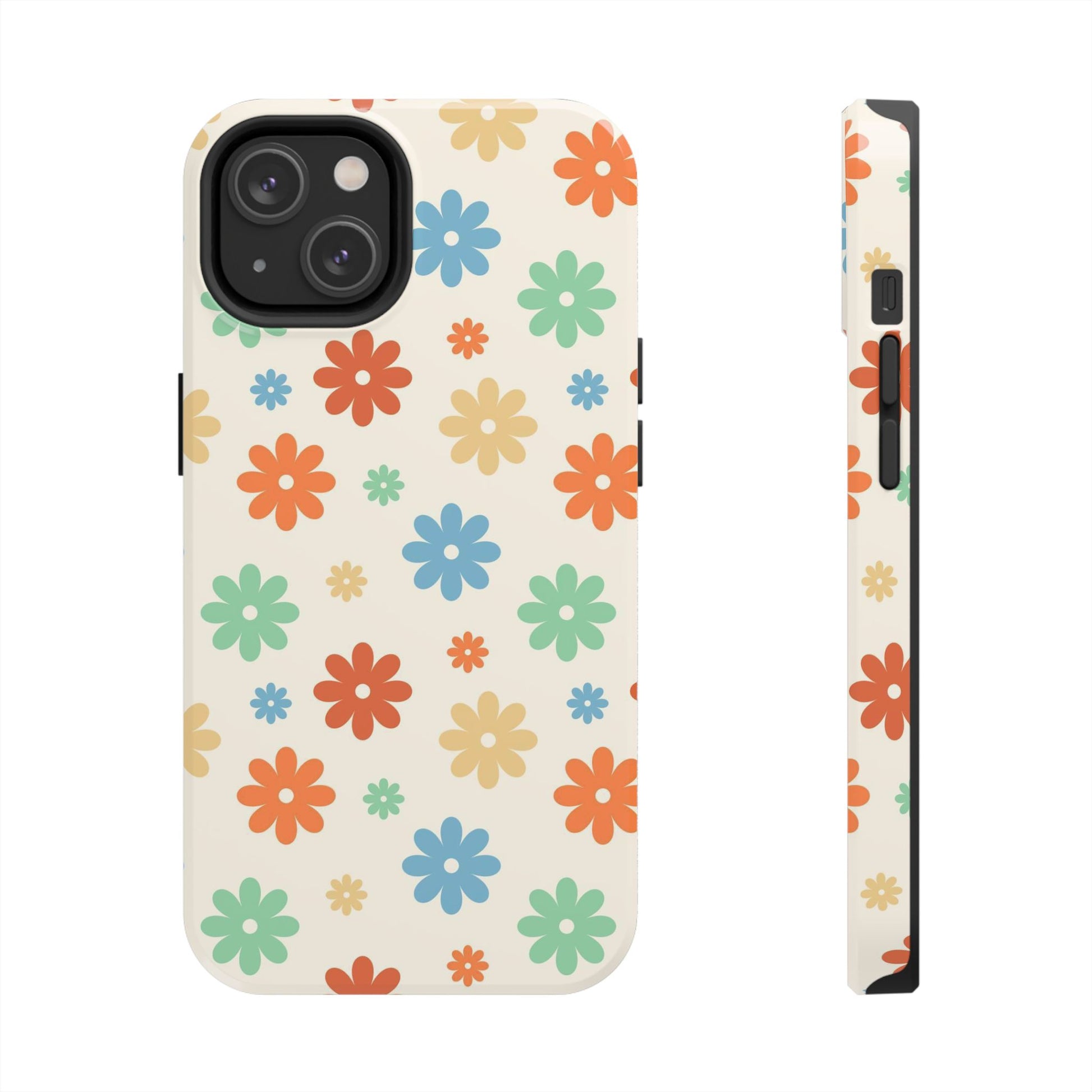 Retro groovy daisy seamless pattern Tough Phone Cases iPhone 14