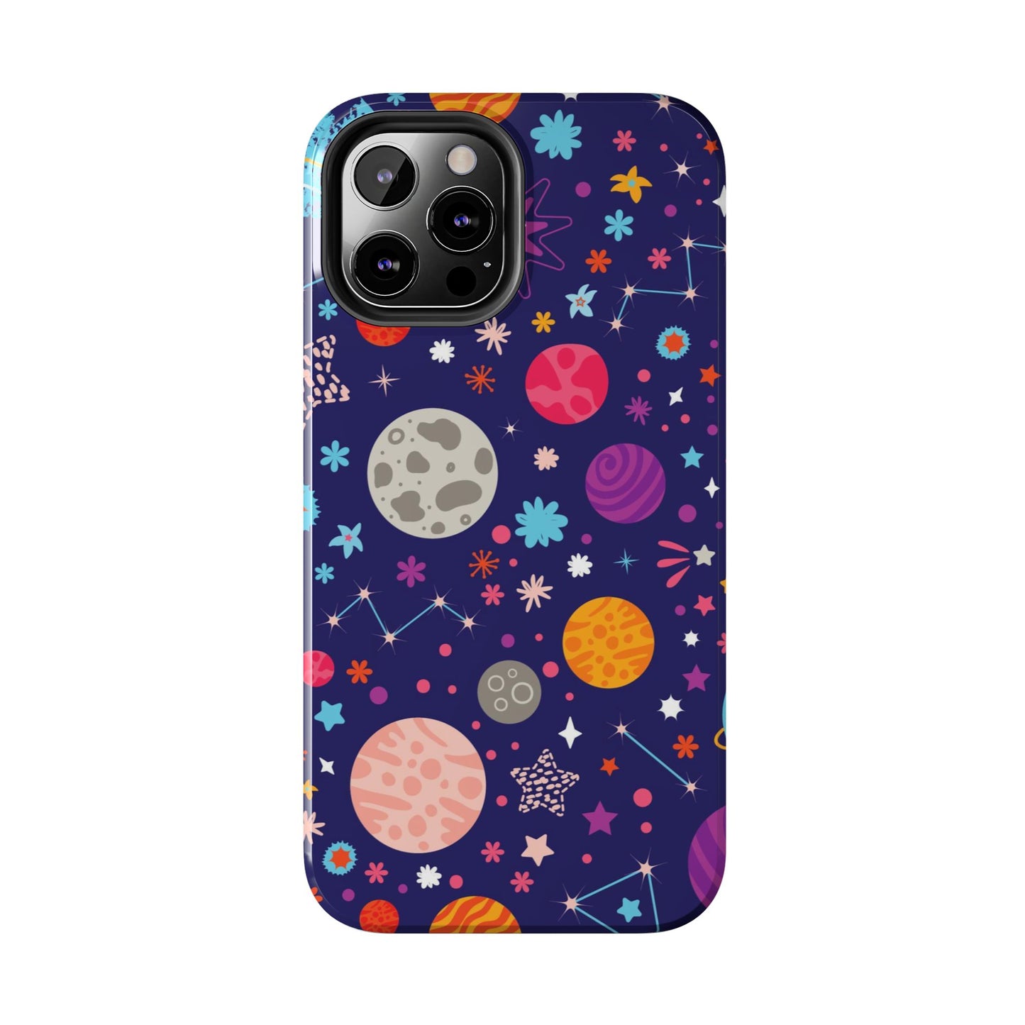 Seamless pattern with colorful space with planets Tough Phone Cases