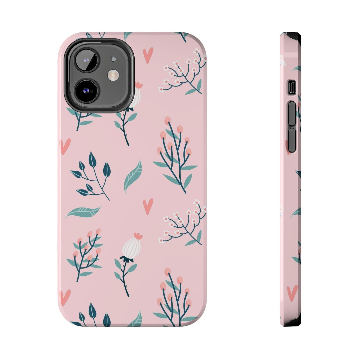 Floral seamless pattern. Garden flowers branches Tough Phone Cases iPhone 12