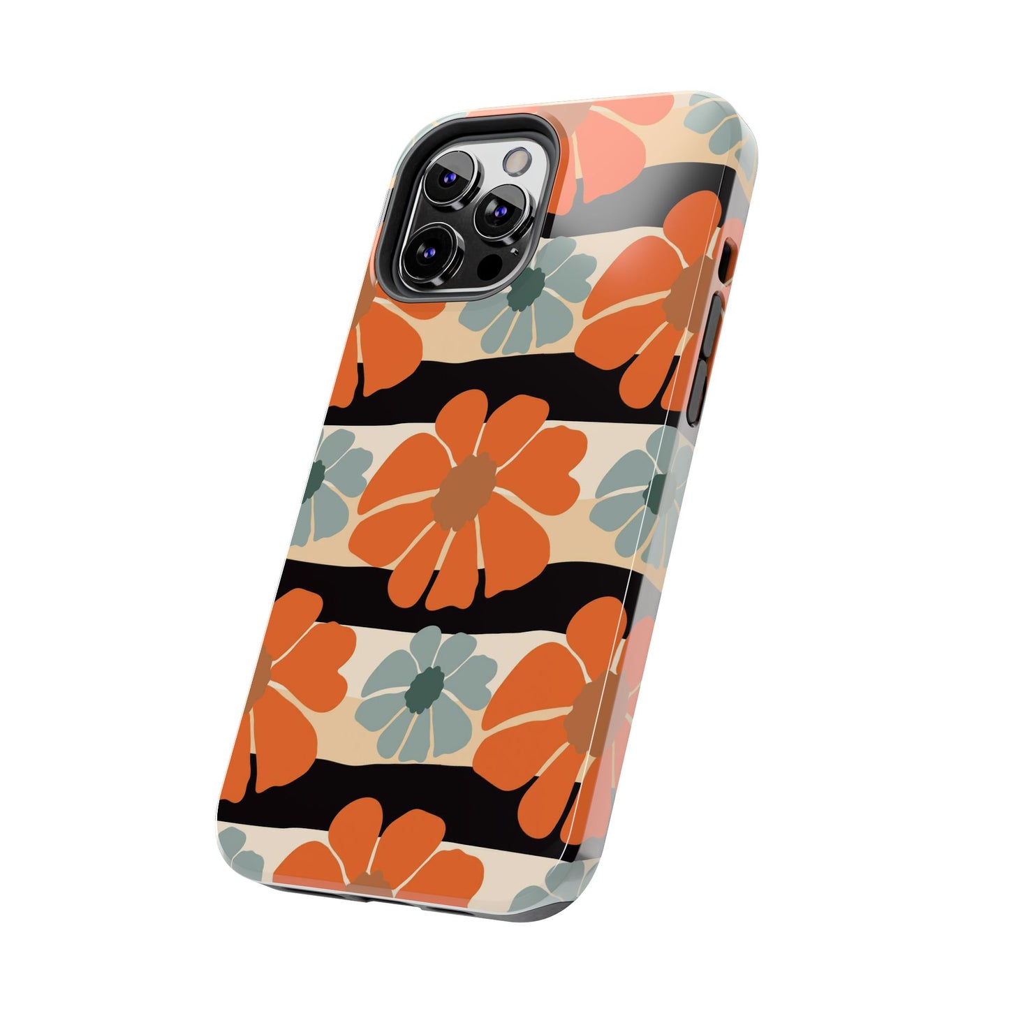 Retro groovy flowers seamless pattern Tough Phone Cases