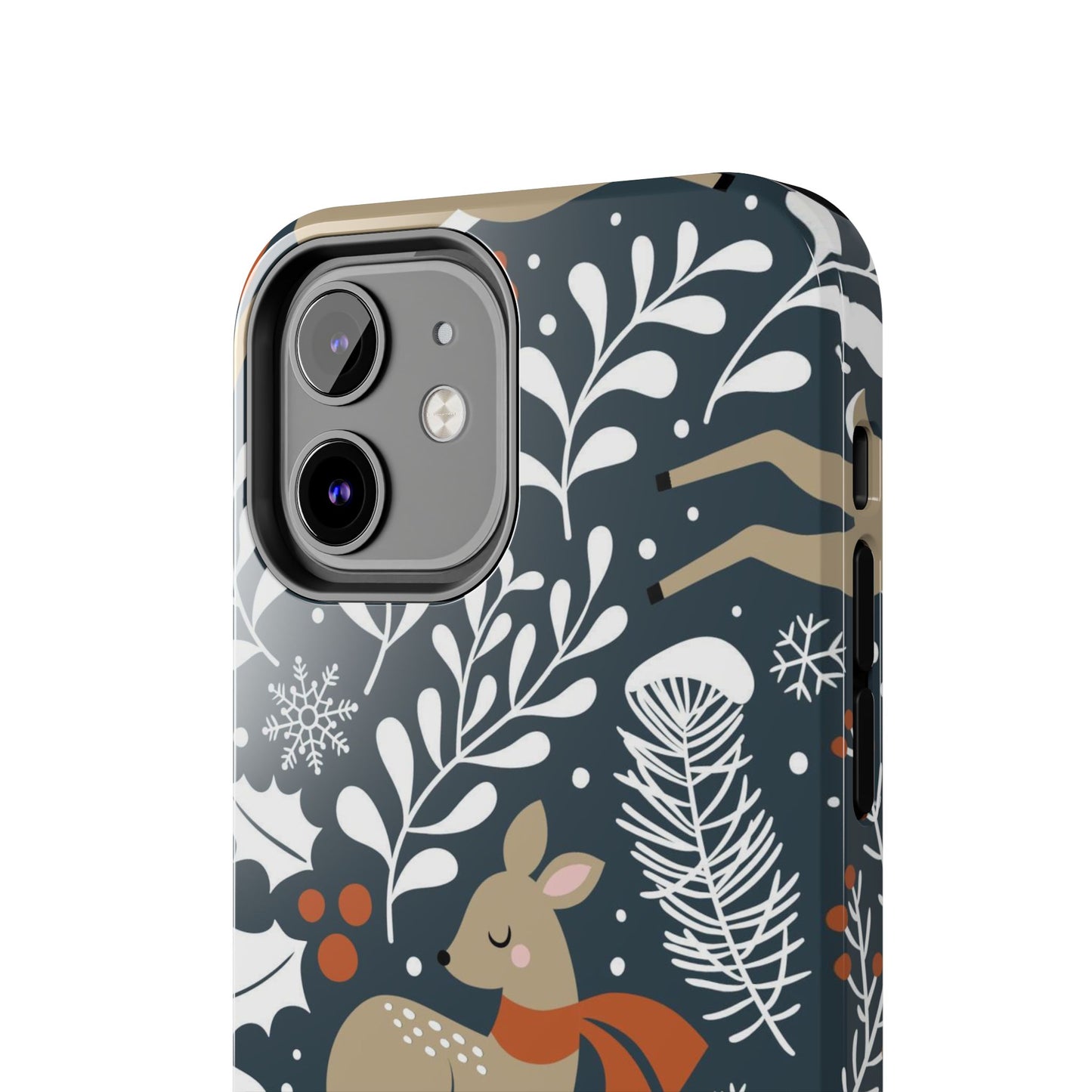 Seamless pattern with cute Christmas deer Tough Phone Cases