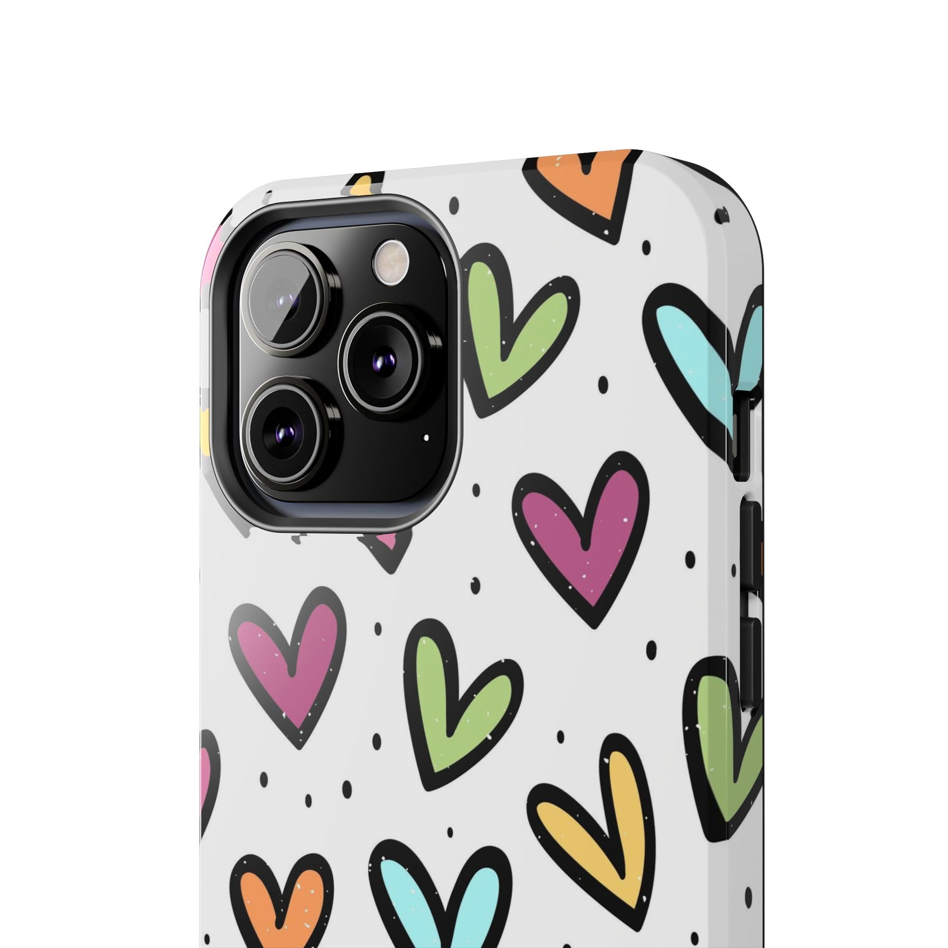 Colorful hearts seamless pattern Tough Phone Cases