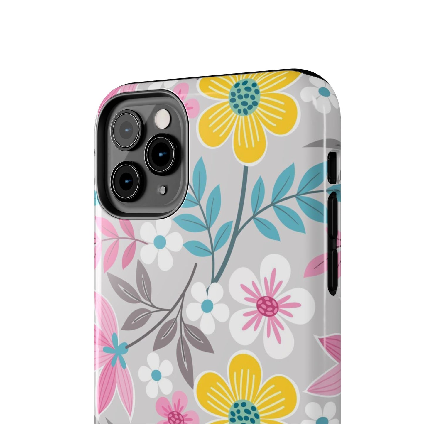 Colorful flowers and leaf Tough Phone Cases