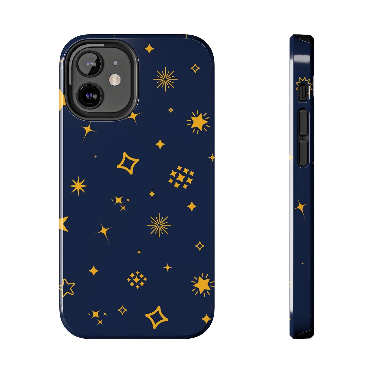 pattern on a blue Tough Phone Cases iPhone 12 Mini