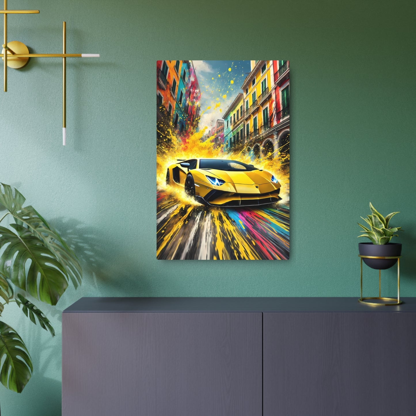 Lamborghini: The Thrill of Vibrant Velocity Metal Art Sign 20″ x 30″ (Vertical) 0.12''