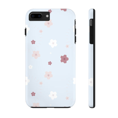 seamless cute lovely pink and white cherry blossom Tough Phone Cases iPhone 7 Plus, iPhone 8 Plus