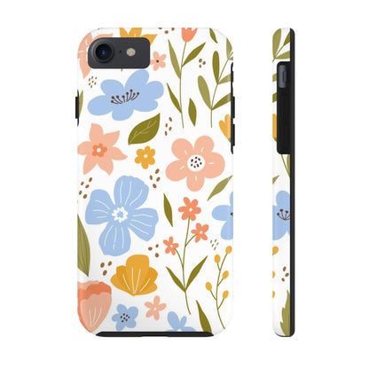 Big collection of blooming flowers, twigs and leaves Tough Phone Cases iPhone 7, iPhone 8, iPhone SE