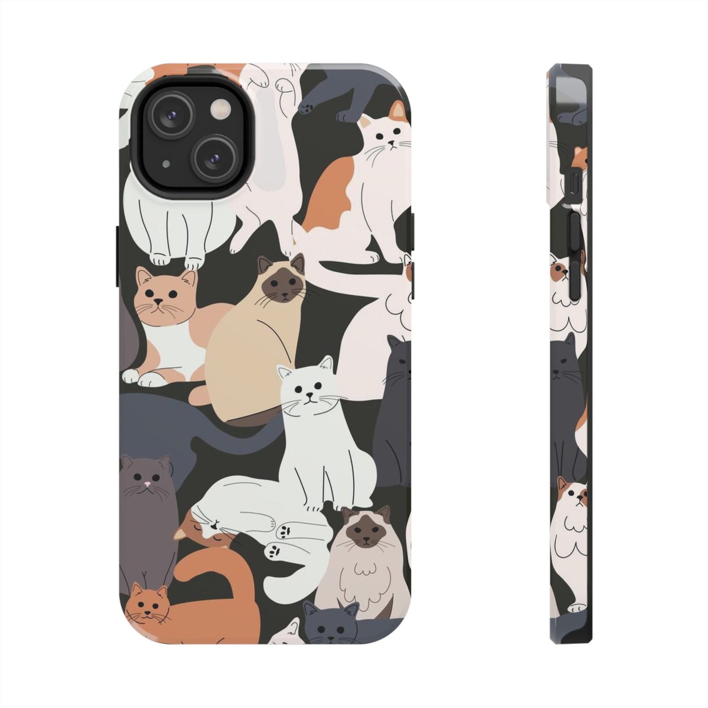 Seamless pattern with cats. Cartoon Tough Phone Cases iPhone 14 Plus