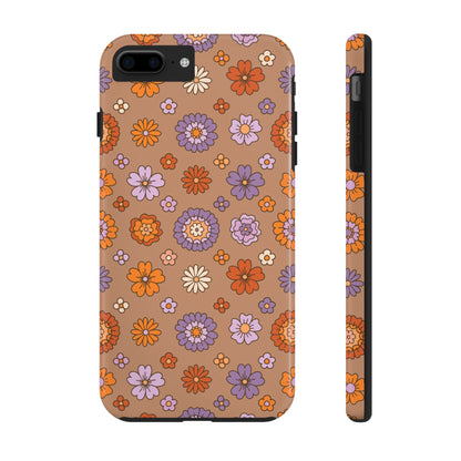 Groovy daisy flowers Tough Phone Cases iPhone 7 Plus, iPhone 8 Plus