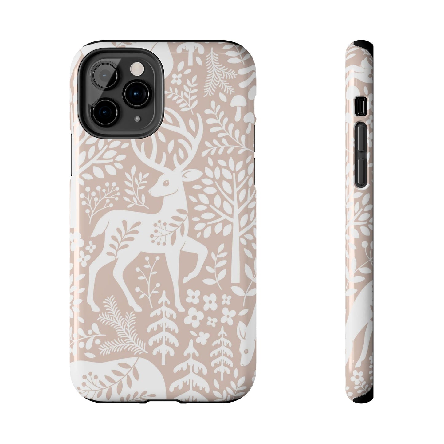 Seamless pattern with cute woodland animals Tough Phone Cases iPhone 11 Pro