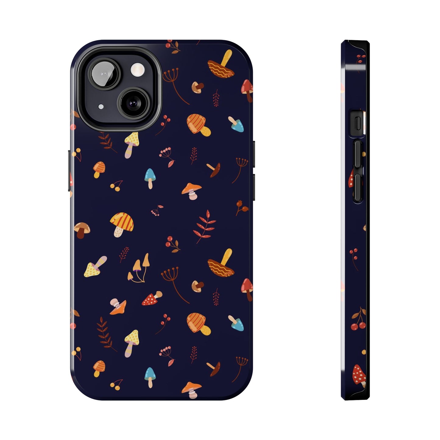 Seamless pattern with different mushrooms. Tough Phone Cases iPhone 13