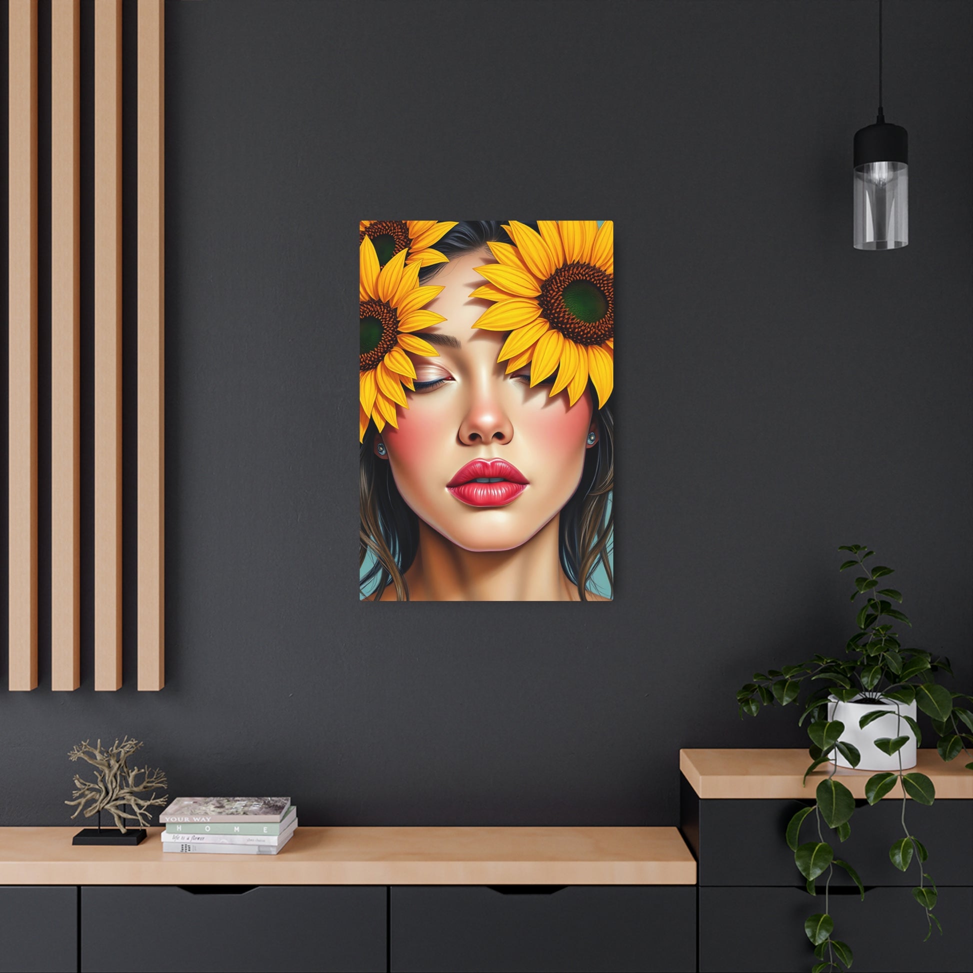 Vibrant Sunflower Beauty Metal Sign – A Stunning Holistic Decor Piece