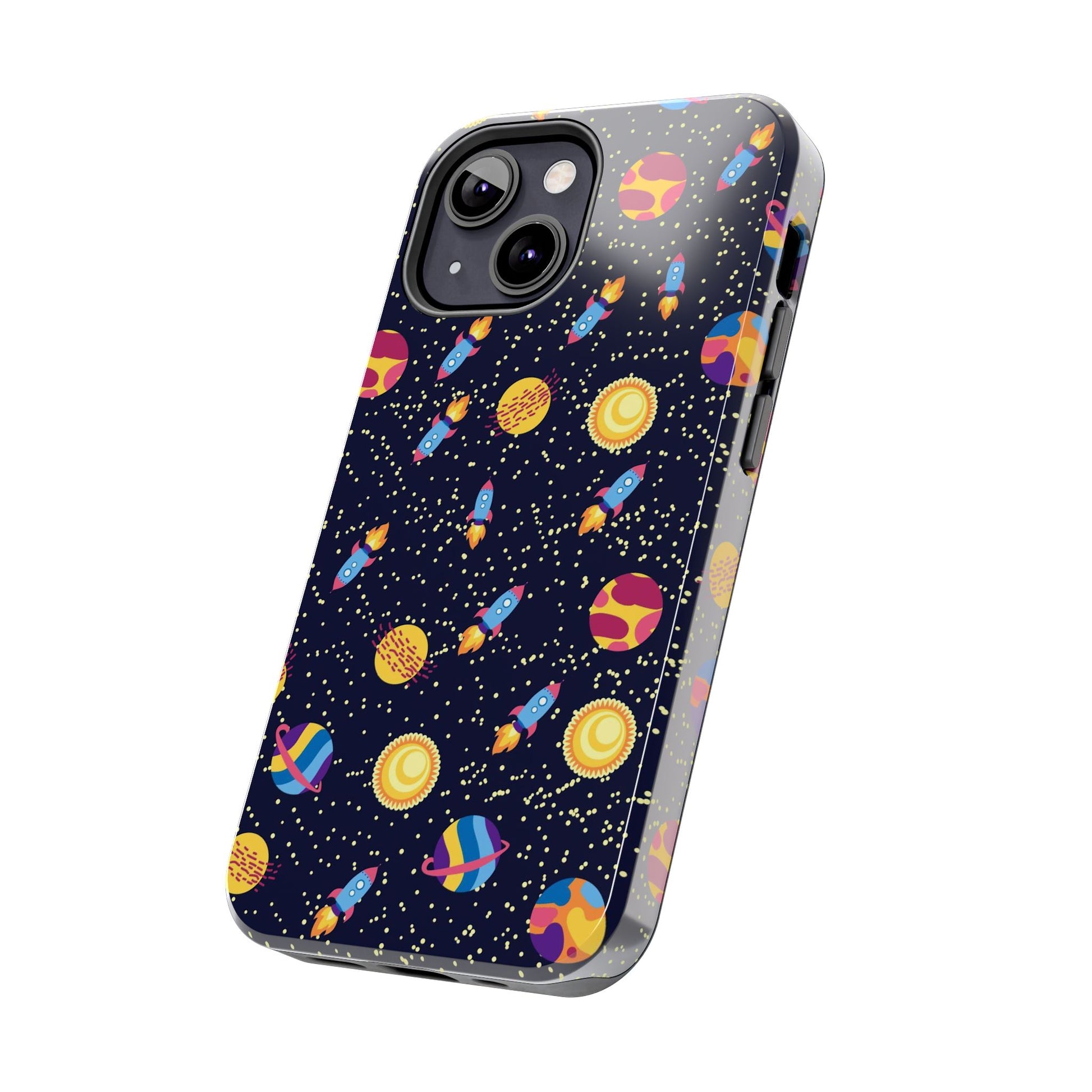 Seamless space pattern. Planets, rockets Tough Phone Cases