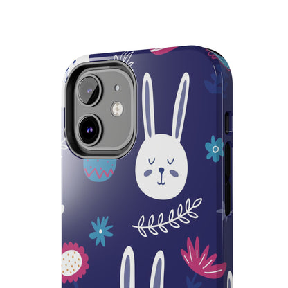 Seamless pattern with cute hand drawn bunnies Tough Phone Case