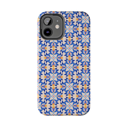 Floral Tile Pattern Tough Phone Cases