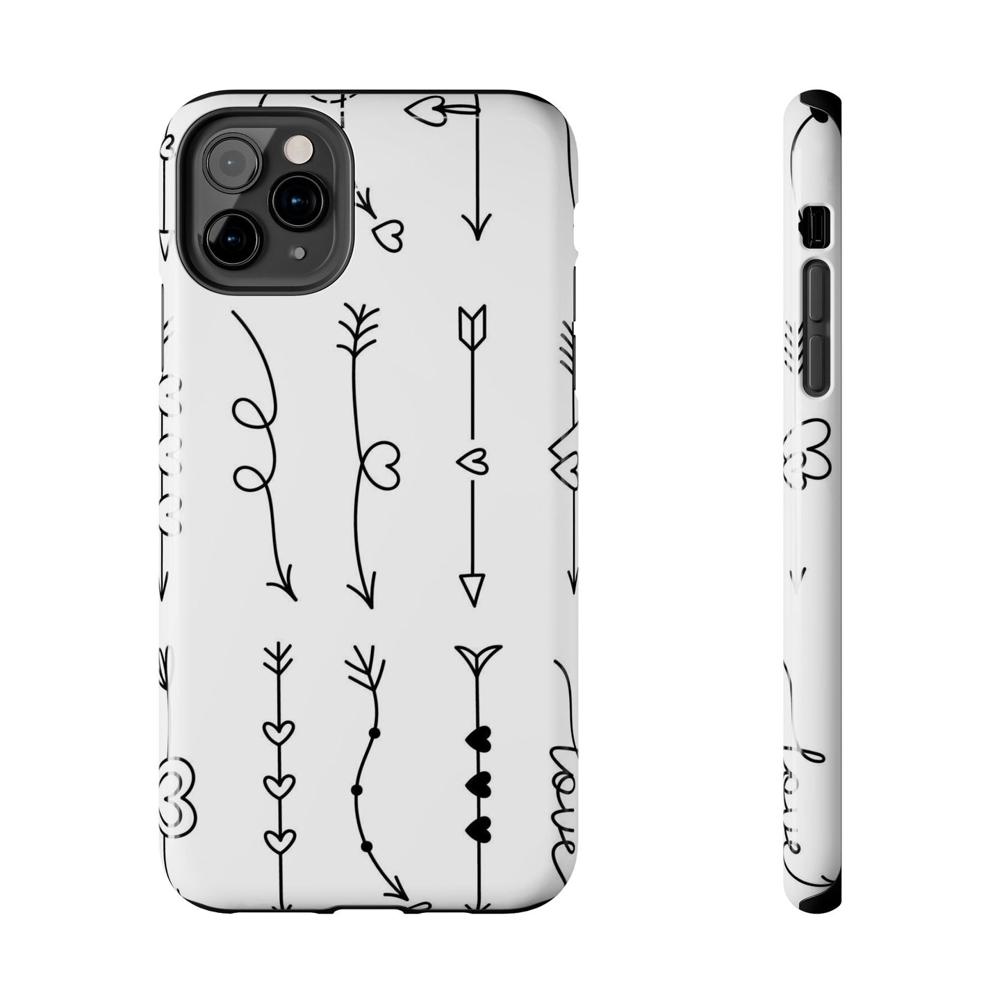 Set of cute doodle arrows for Valentine's Day Tough Phone Cases iPhone 11 Pro Max