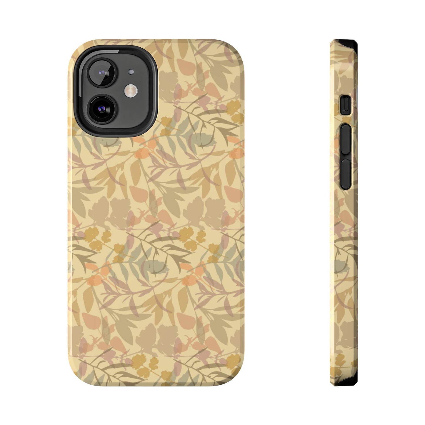 Boho Plants Leafs Pattern Tough Phone Cases iPhone 12 Mini