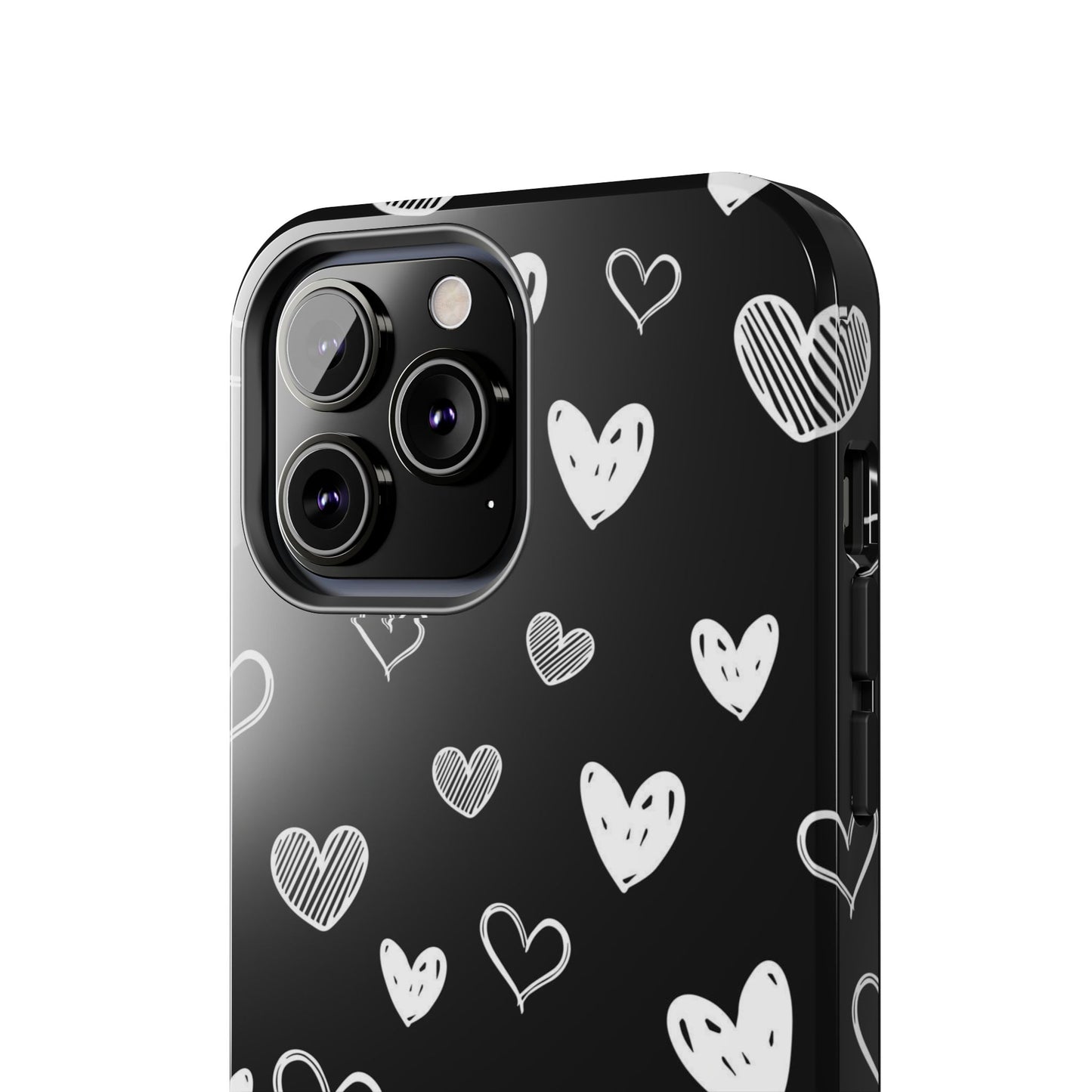 Heart doodles seamless pattern Tough Phone Cases