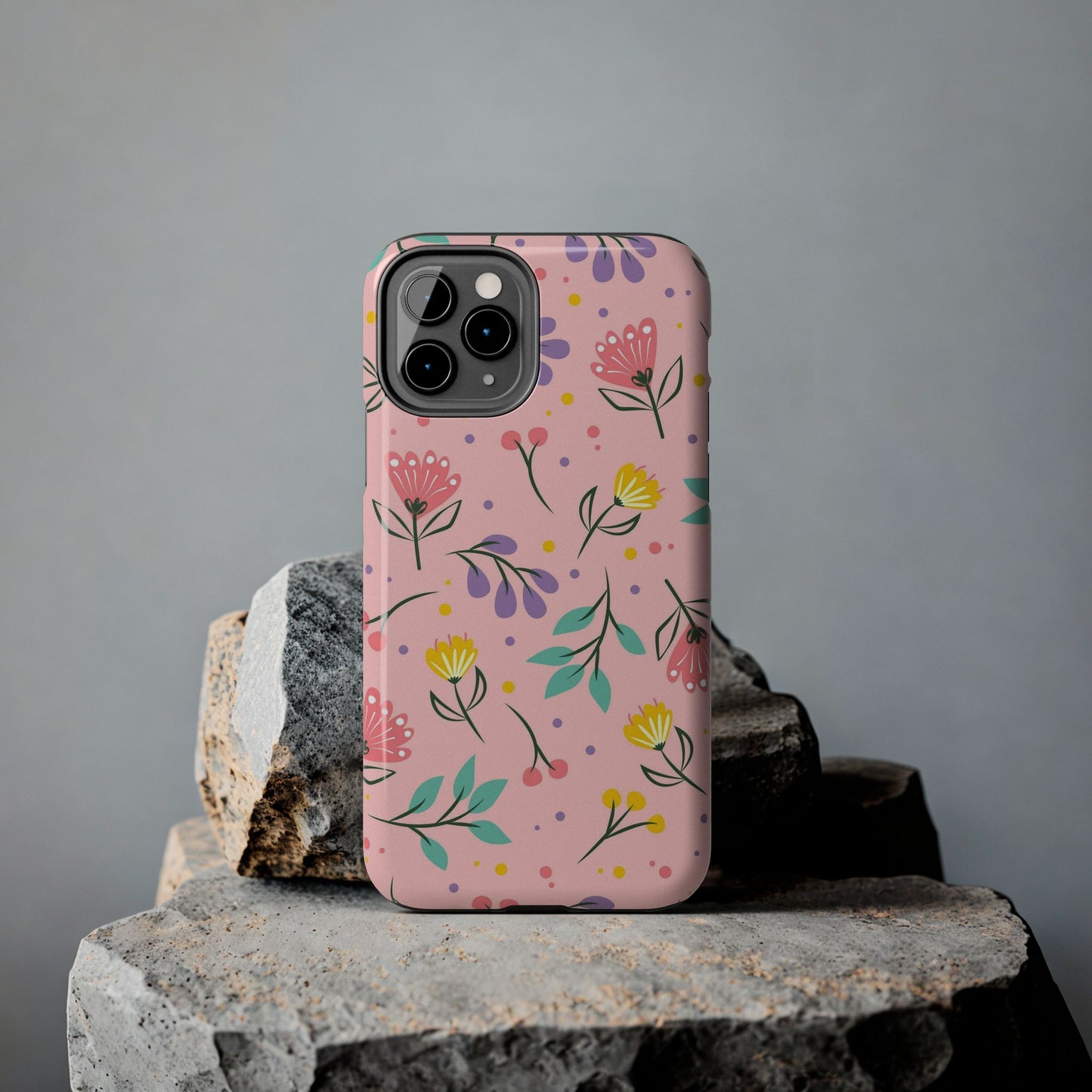 beautiful seamless handrawn floral Tough Phone Cases