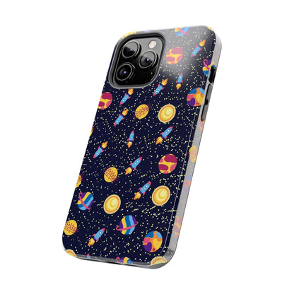 Seamless space pattern. Planets, rockets Tough Phone Cases