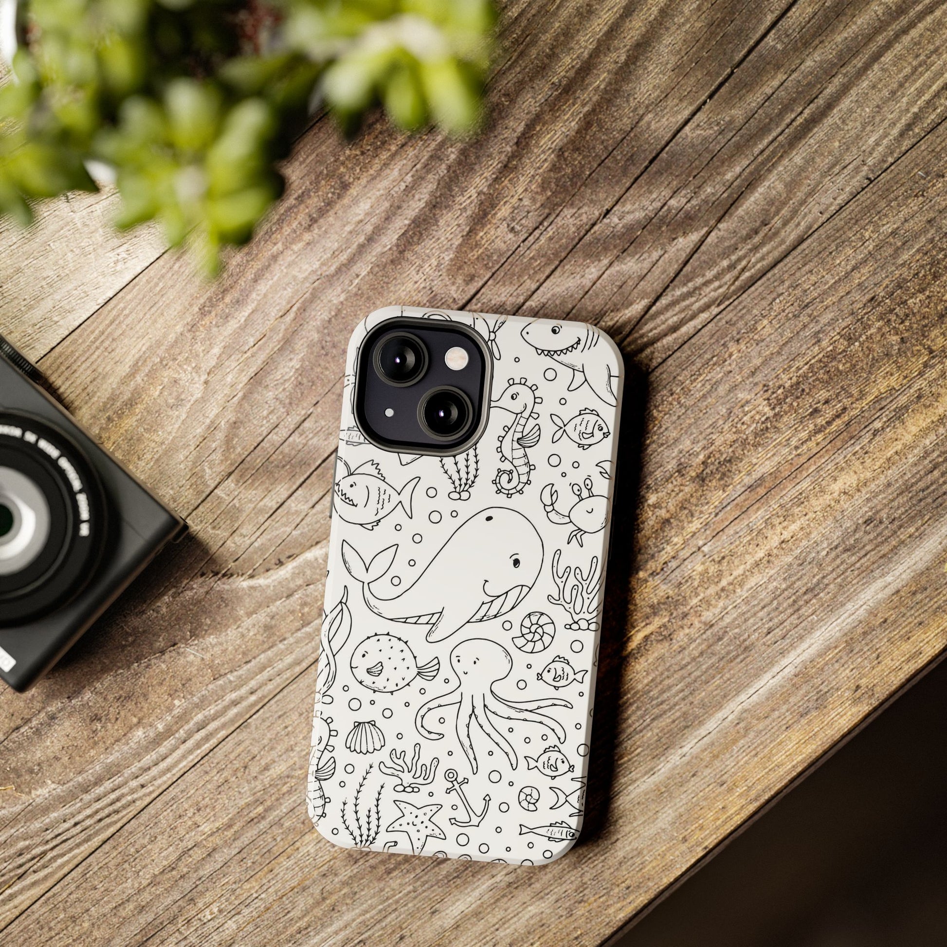 monochrome seamless pattern Tough Phone Cases