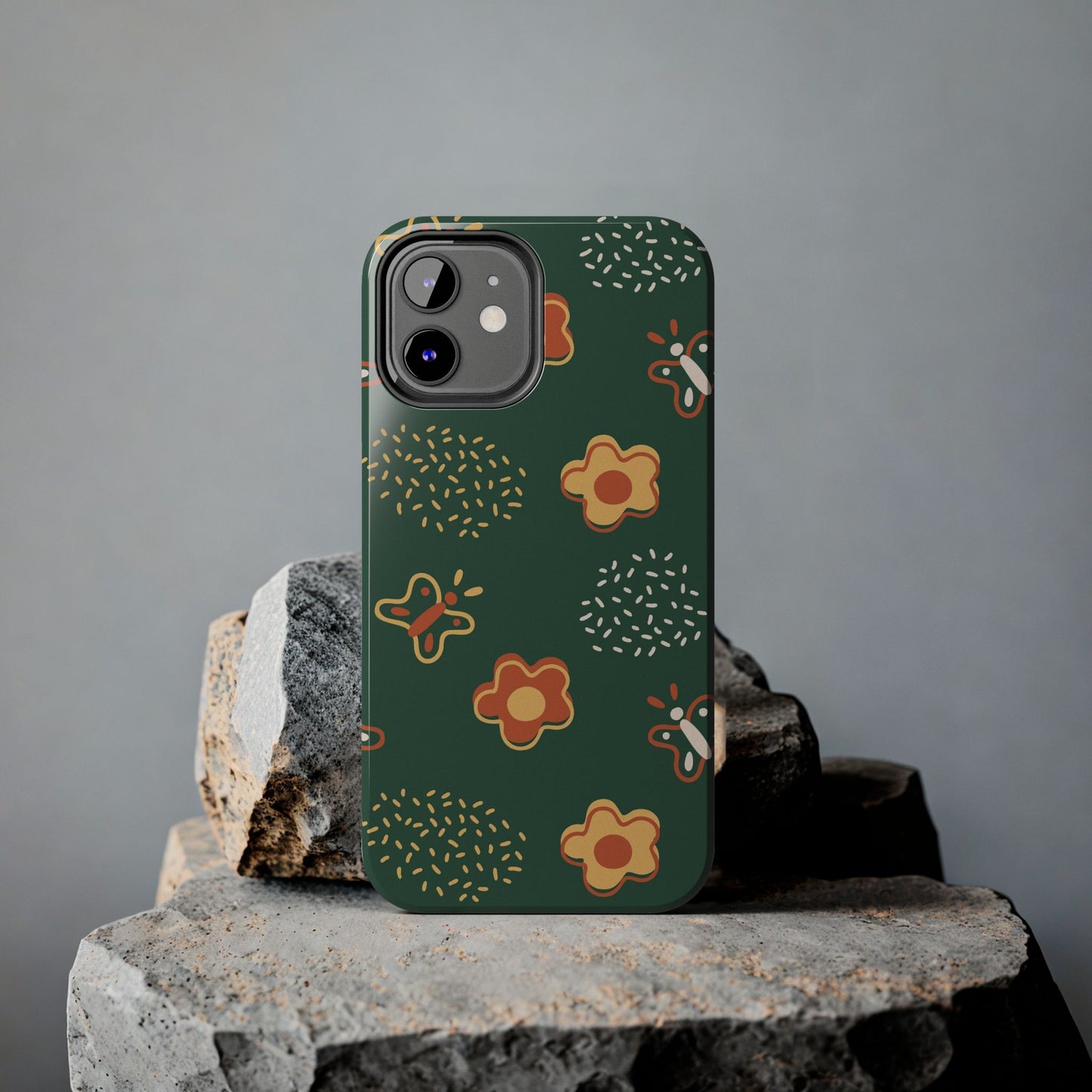 Seamless pattern with flowers and butterflies Tough Phone Cases