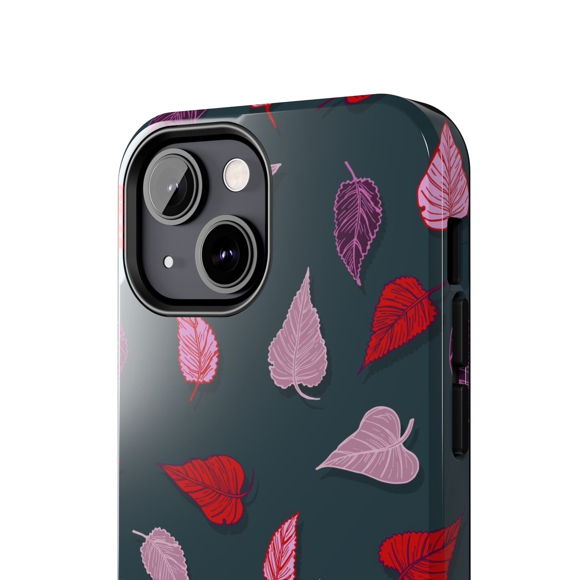 seasonal autumn fallen yellowed leaves Tough Phone Cases