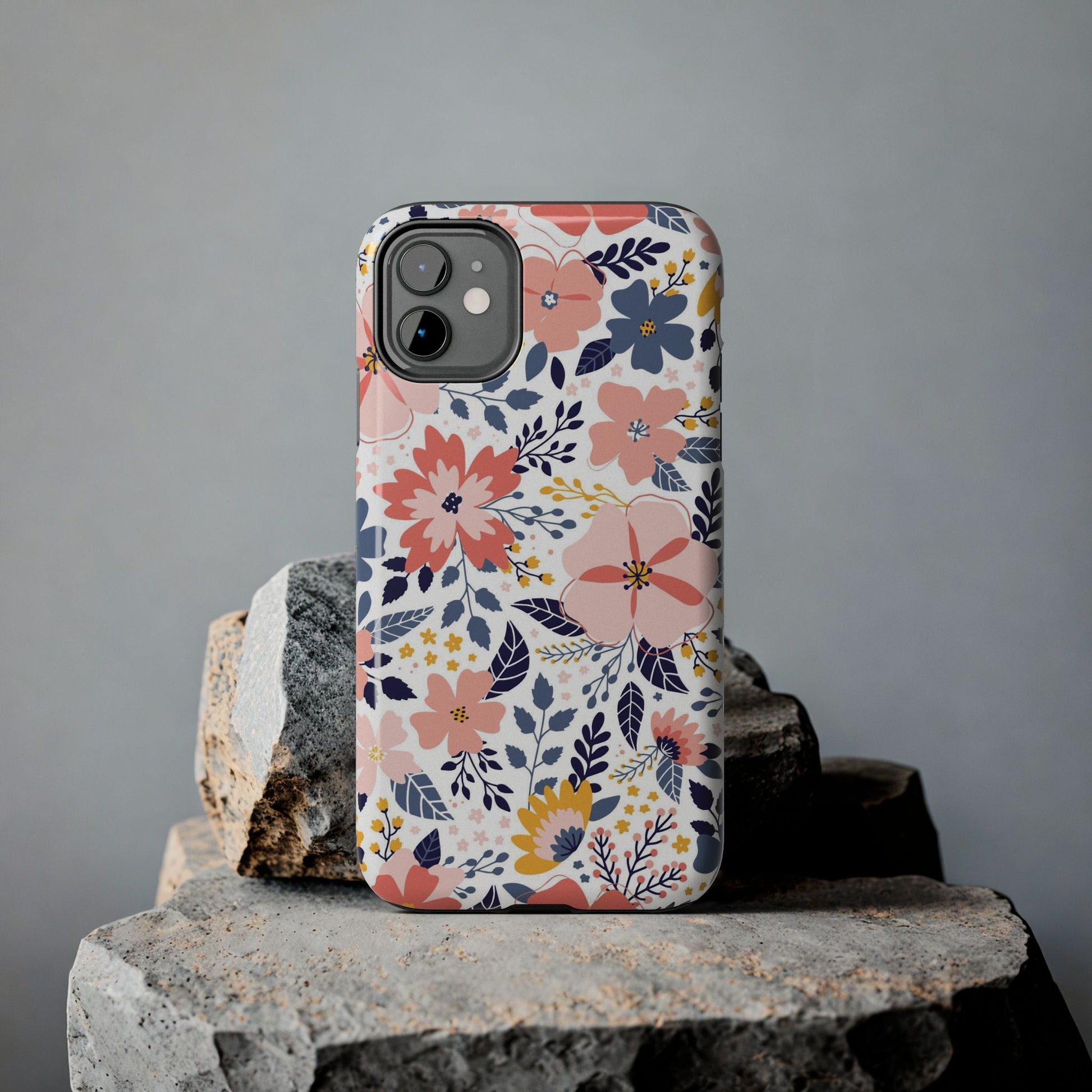 seamless pattern with abstract flowers Tough Phone Cases