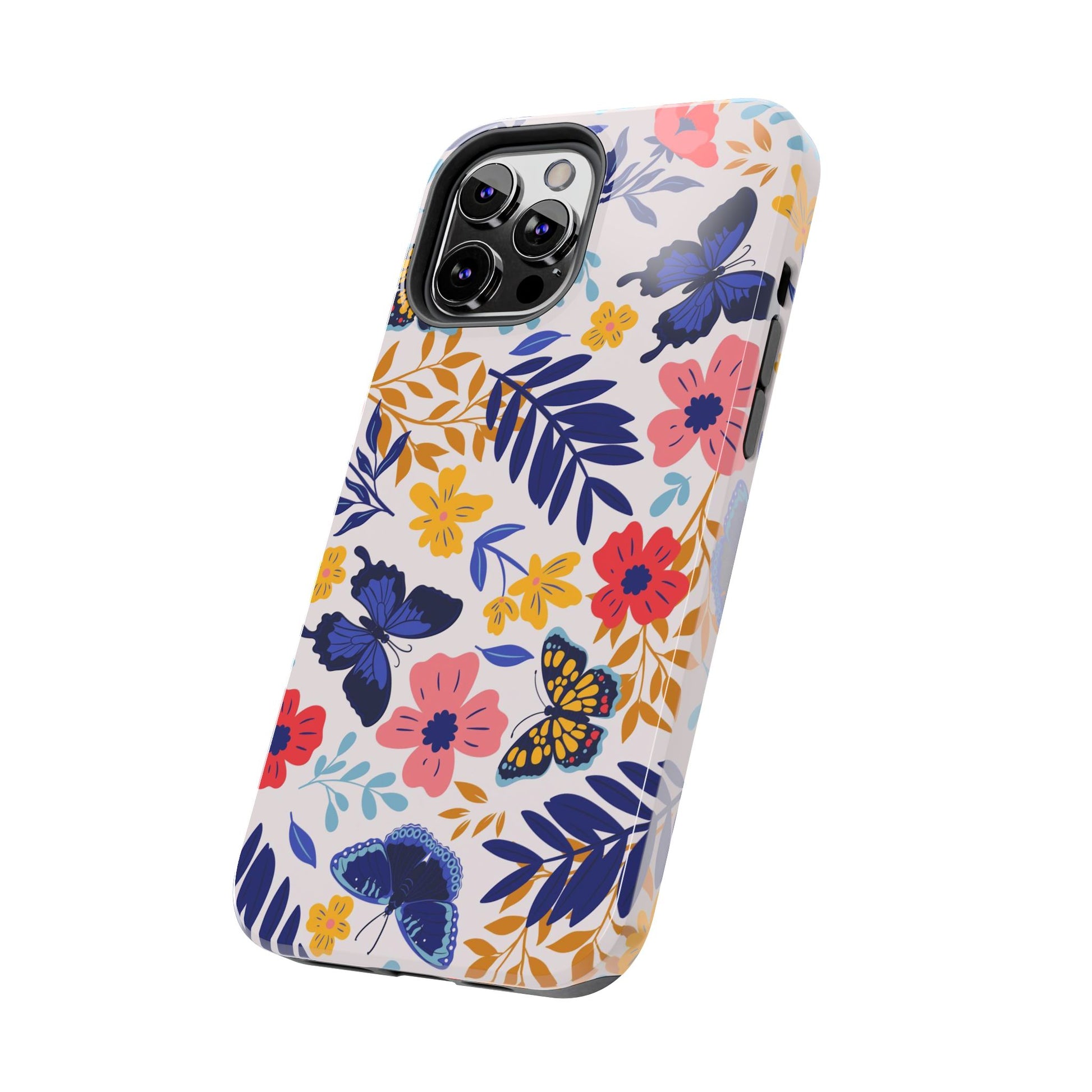 Seamless pattern with butterflies and flowers Tough Phone Cases