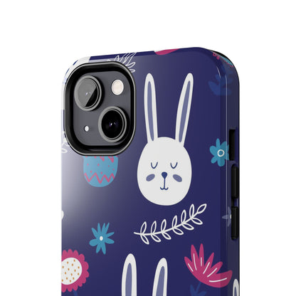 Seamless pattern with cute hand drawn bunnies Tough Phone Case